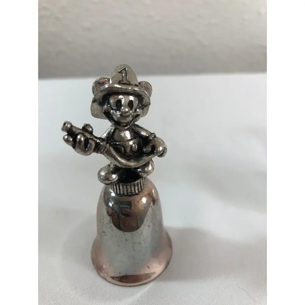 New‎ England Collector's Disney Mickey Silver Plated Bells Lot of 3 VTG 1980's